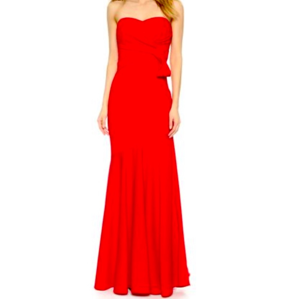 Badgley Mischka Collection Red Mermaid Gown Sz 10